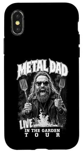 Heavy Metal Dad Live In The Garden Tour Rockmusik Grillen Hülle für iPhone X/XS von Grandio Design Funny Father's Day Dad Joke Gifts