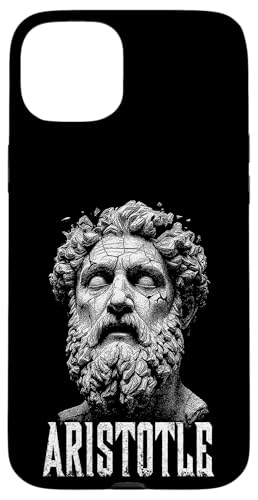 Hülle für iPhone 15 Plus Lustige Philosophie Aristoteles Philosoph Statue Portrait von Grandio Design Funny Philosophy Philosopher Gifts