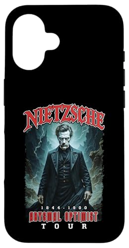 Nietzsche Heavy Metal Funny Philosophy Abysmal Optimist Tour Hülle für iPhone 16 von Grandio Design Funny Philosophy Philosopher Gifts