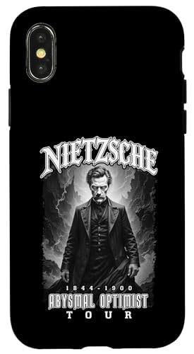 Nietzsche Heavy Metal Funny Philosophy Abysmal Optimist Tour Hülle für iPhone X/XS von Grandio Design Funny Philosophy Philosopher Gifts