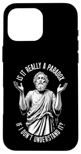 Sokrates Funny Philosophy Understanding Paradox Philosoph Hülle für iPhone 16 Pro Max von Grandio Design Funny Philosophy Philosopher Gifts