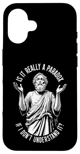 Sokrates Funny Philosophy Understanding Paradox Philosoph Hülle für iPhone 16 von Grandio Design Funny Philosophy Philosopher Gifts