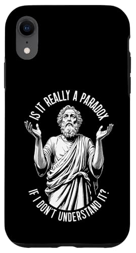 Sokrates Funny Philosophy Understanding Paradox Philosoph Hülle für iPhone XR von Grandio Design Funny Philosophy Philosopher Gifts