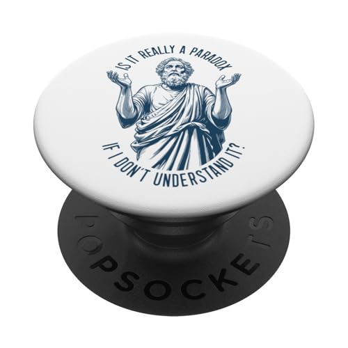 Sokrates Funny Philosophy Understanding Paradox Philosoph PopSockets Klebender PopGrip von Grandio Design Funny Philosophy Philosopher Gifts