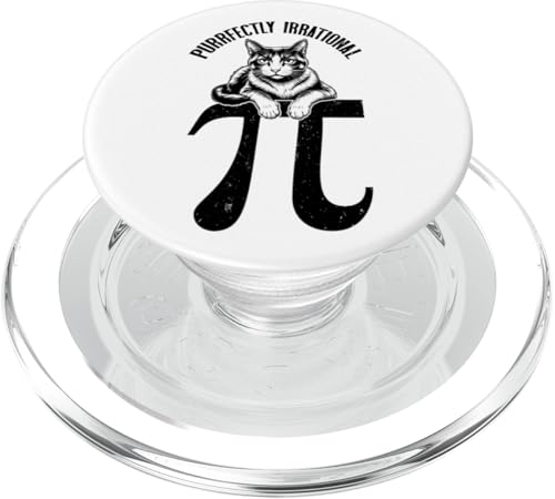 Pi Day Katzenliebhaber Purrfectly Irrational Number Math Teacher PopSockets PopGrip für MagSafe von Grandio Design Funny School Teacher Gifts