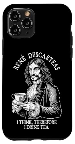 Hülle für iPhone 11 Pro Tea Lovers Funny Descartes Descarteas Teetrinker Wortspiel von Grandio Design Funny Tea Lover Drinker Gifts