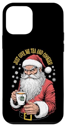 Hülle für iPhone 12 mini Lustiger Weihnachtsmann, gib mir einfach Teeplätzchen zu Weihnachten von Grandio Design Funny Tea Lover Drinker Gifts