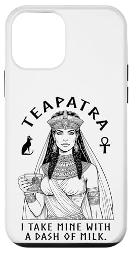 Hülle für iPhone 12 mini Tea Lovers Funny Cleopatra Teapatra Teetrinker Königin Ägypten von Grandio Design Funny Tea Lover Drinker Gifts