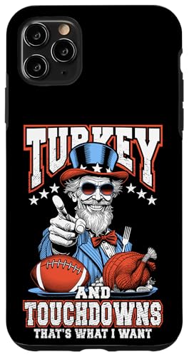 Hülle für iPhone 11 Pro Max Truthahn & Touchdowns Funny Thanksgiving Uncle Sam Fußball von Grandio Design Happy Thanksgiving Turkey Designs