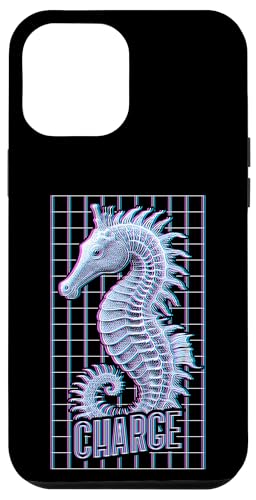 Hülle für iPhone 15 Plus EDM Rave Seahorse Charge Lustiges Wasserpferd Techno Raver von Grandio Design Music Lover & Musician Gifts