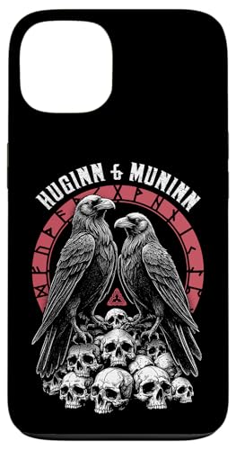 Hülle für iPhone 13 Huginn Muninn Odins Raben Wikinger Schädel nordische Mythologie von Grandio Design Norse Viking Warrior Gifts