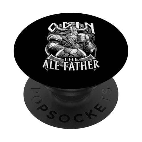 Odin The Ale Father Lustiger Wikinger, nordischer Gott, Bier, Papa PopSockets Klebender PopGrip von Grandio Design Norse Viking Warrior Gifts