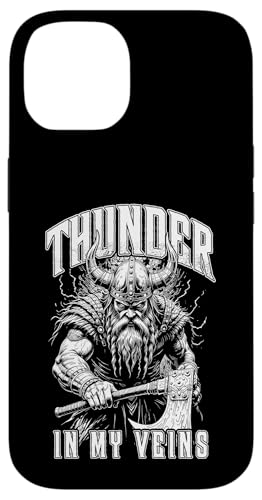 Wikinger-Krieger Donner in meinen Adern nordische Mythologie Valhalla Hülle für iPhone 14 von Grandio Design Norse Viking Warrior Gifts