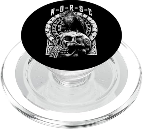 Wikinger Rabenschädel Huginn Muninn Krieger nordische Mythologie PopSockets PopGrip für MagSafe von Grandio Design Norse Viking Warrior Gifts