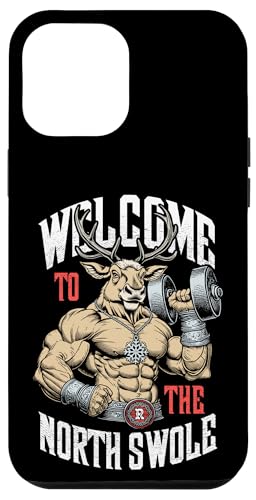 Hülle für iPhone 12 Pro Max Welcome To The North Swole Christmas Rentier Gym Workout von Grandio Design Sports Training And Fitness