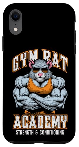 Hülle für iPhone XR Gym Rat Academy Lustiger Bodybuilder für Kraft und Kondition von Grandio Design Sports Training And Fitness