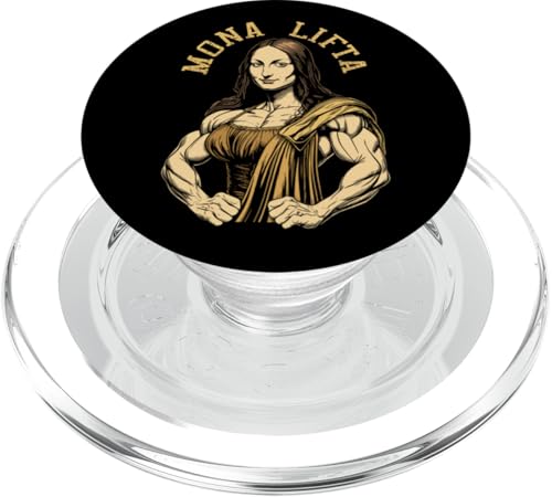 Mona Lisa Gym Funny Female Bodybuilderin Fitness Workout PopSockets PopGrip für MagSafe von Grandio Design Sports Training And Fitness