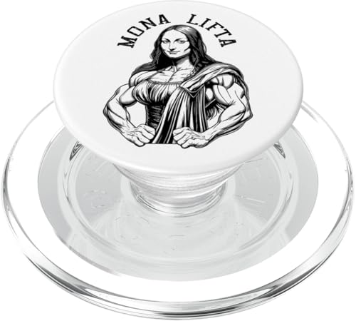 Mona Lisa Gym Funny Female Bodybuilderin Fitness Workout PopSockets PopGrip für MagSafe von Grandio Design Sports Training And Fitness