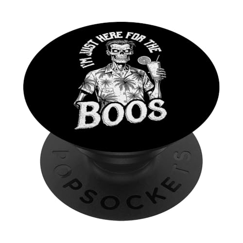 Summerween I'm Just Here For The Boos Lustiger Zombie-Cocktail PopSockets mit austauschbarem PopGrip von Grandio Design Summerween Summer Vacation Beach