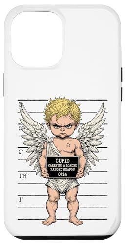 Hülle für iPhone 12 Pro Max Lustiger Anti-Valentinstag Cupid Criminal Police Mugshot von Grandio Design Valentine's Day Gifts