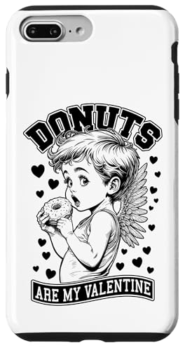 Hülle für iPhone 7 Plus/8 Plus Donuts Are My Valentine Lustiger Amor gegen den Valentinstag von Grandio Design Valentine's Day Gifts