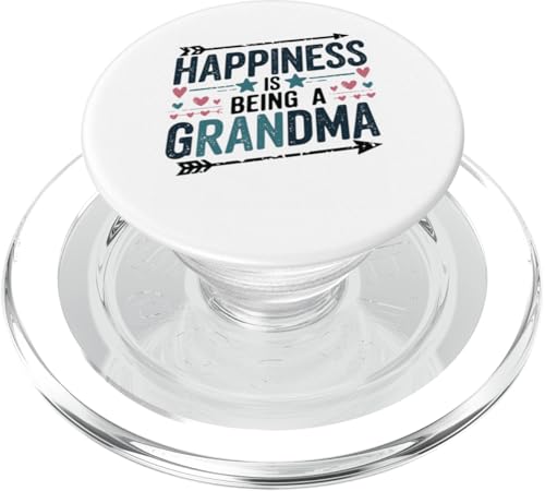 Damen Happiness is being a Grandma Grandmother Graphic Tee PopSockets PopGrip für MagSafe von Grandmom Graphic tee