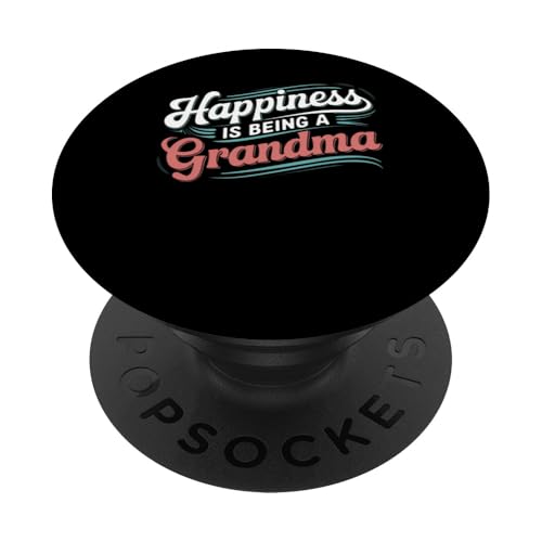 Happiness is being a Grandma Damen New Grandmother Tee PopSockets Klebender PopGrip von Grandmom Graphic tee