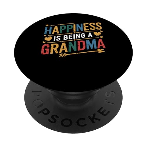 Happiness is being a Grandma Graphic Tee Damen Bekleidung PopSockets Klebender PopGrip von Grandmom Graphic tee