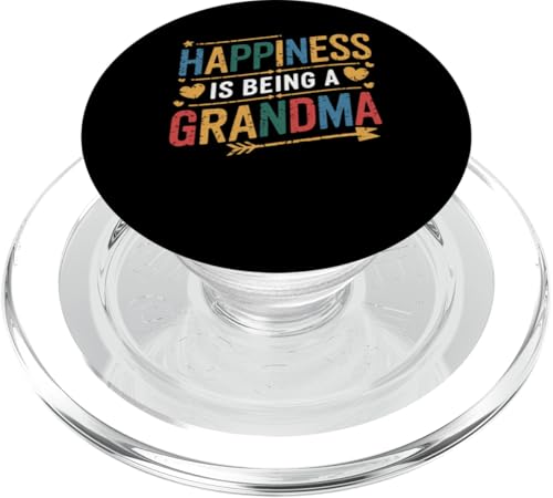 Happiness is being a Grandma Graphic Tee Damen Bekleidung PopSockets PopGrip für MagSafe von Grandmom Graphic tee