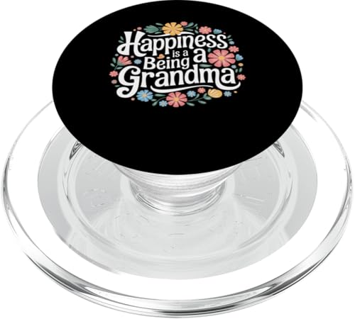 Happiness is being a Grandma Graphic Tee Damen Floral PopSockets PopGrip für MagSafe von Grandmom Graphic tee