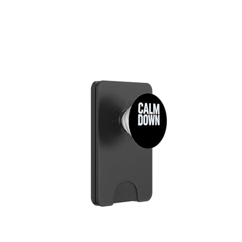 Calm Down Lustiges sarkastisches Grafikdesign PopSockets PopWallet für MagSafe von Graphic 365