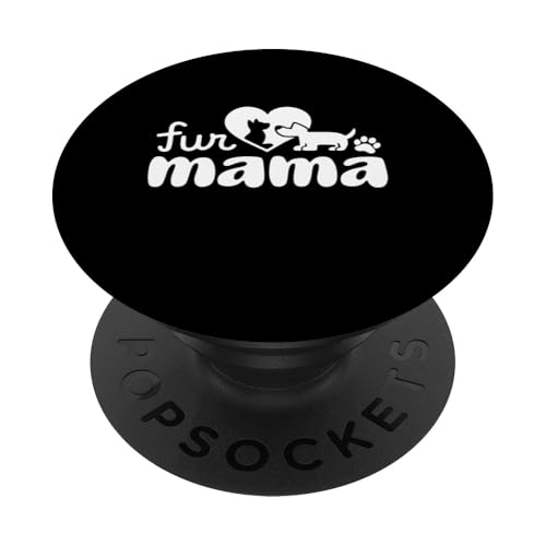 Fellmama Hund Mama Niedlich Welpe Haustier Liebhaber Geschenk PopSockets Klebender PopGrip von Graphic 365