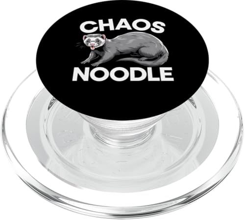 Frettchen Chaos Nudel Lustiges Frettchen Liebhaber Geschenk Design PopSockets PopGrip für MagSafe von Graphic 365