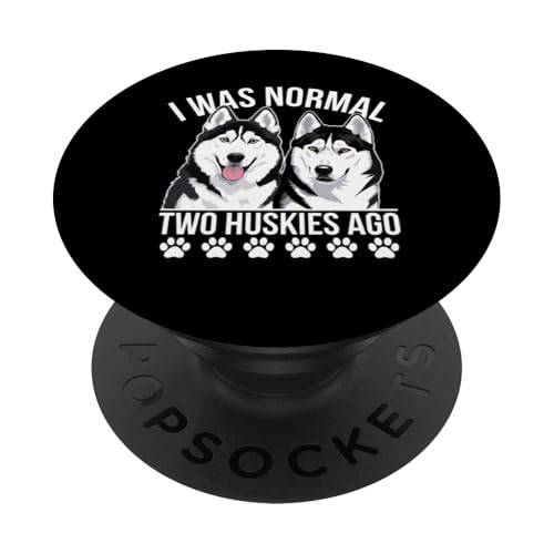 Husky Dad Mom Lustiger Hundeliebhaber war vor zwei Huskys normal PopSockets Klebender PopGrip von Graphic 365