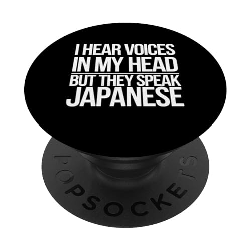 Japanischer Sprachstudent I Hear Voices In My Head Lustig PopSockets Klebender PopGrip von Graphic 365