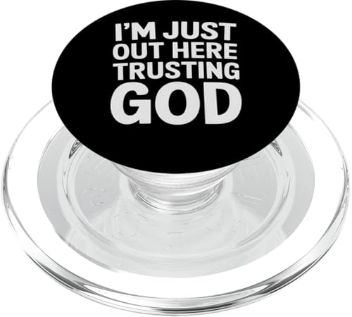 Religiöses Geschenk mit Aufschrift "Trusting God" PopSockets PopGrip für MagSafe von Graphic 365