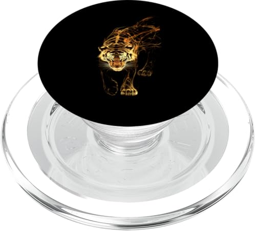 Tiger Prowling Big Cat Tierliebhaber Kunstdesign PopSockets PopGrip für MagSafe von Graphic 365