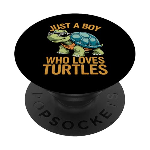 Turtle Boy Nur ein Junge, der Schildkröten liebt Turtle Tortoise PopSockets Klebender PopGrip von Graphic 365