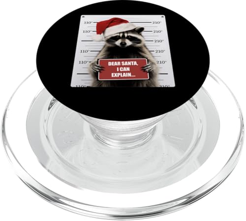 Waschbär Weihnachten Dear Santa I Can Explain Funny Xmas PopSockets PopGrip für MagSafe von Graphic 365