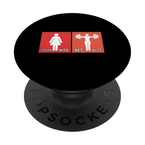 Wife Workout Funny Gym Fitness Übung Gewichtheben PopSockets Klebender PopGrip von Graphic 365