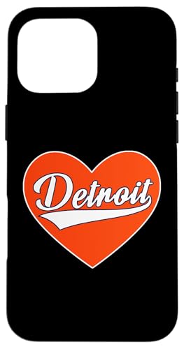 Hülle für iPhone 16 Pro Max DETROIT – Throwback-Design – klassisch von Graphic Apparel Co.