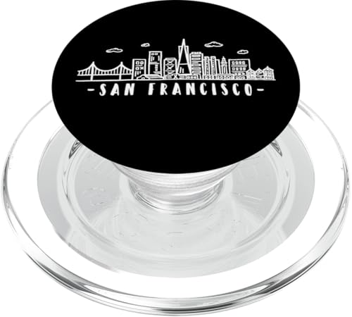 San Francisco Skyline - Throwback Design - Classic PopSockets PopGrip für MagSafe von Graphic Club Inc.