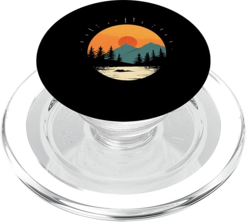 Bergwandern Sonnenuntergang Grafikdesign für Wanderer PopSockets PopGrip für MagSafe von Graphic Tees Men Women Boys Girls