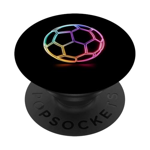 Fußball Regenbogen Sport Team Spieler Geschenk PopSockets Klebender PopGrip von Graphic Tees Men Women Boys Girls