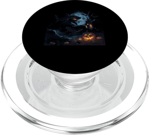 Halloween Hai Gruselige gruselige Oktober süße Katze PopSockets PopGrip für MagSafe von Graphic Tees Men Women Boys Girls