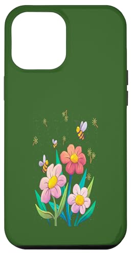 Hülle für iPhone 12 Pro Max Ein fröhliches Honigbiene in einem lustigen Folk-Kunst-Stil von Graphic Tees Men Women Boys Girls