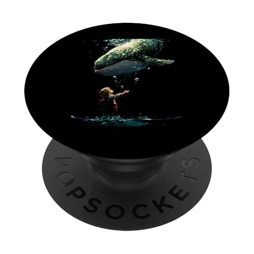 Walliebhaber Whale Watching Girl Ocean Life Marine Biologe PopSockets Klebender PopGrip von Graphic Tees Men Women Boys Girls