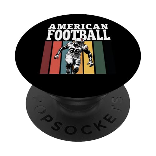 American Football Player Retro Vintage Sport Fan Geschenk PopSockets mit austauschbarem PopGrip von Graphic Tees for Men Women and Teens