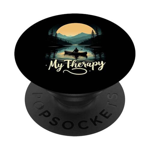 Kanufahren My Therapy Lustiges Kanufahren Geschenk für Männer PopSockets mit austauschbarem PopGrip von Graphic Tees for Men Women and Teens