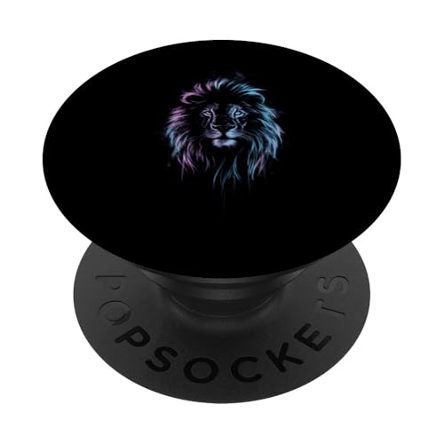 Löwe, Tiere, Tiere, Zoo, Dschungel, Löwen, Skizze, Zeichnung Kunst PopSockets mit austauschbarem PopGrip von Graphic Tees for Men Women and Teens